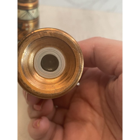 Vtg Cooper Hand Painted Greek Salt and Pepper Shakers - Picture 7 of 8